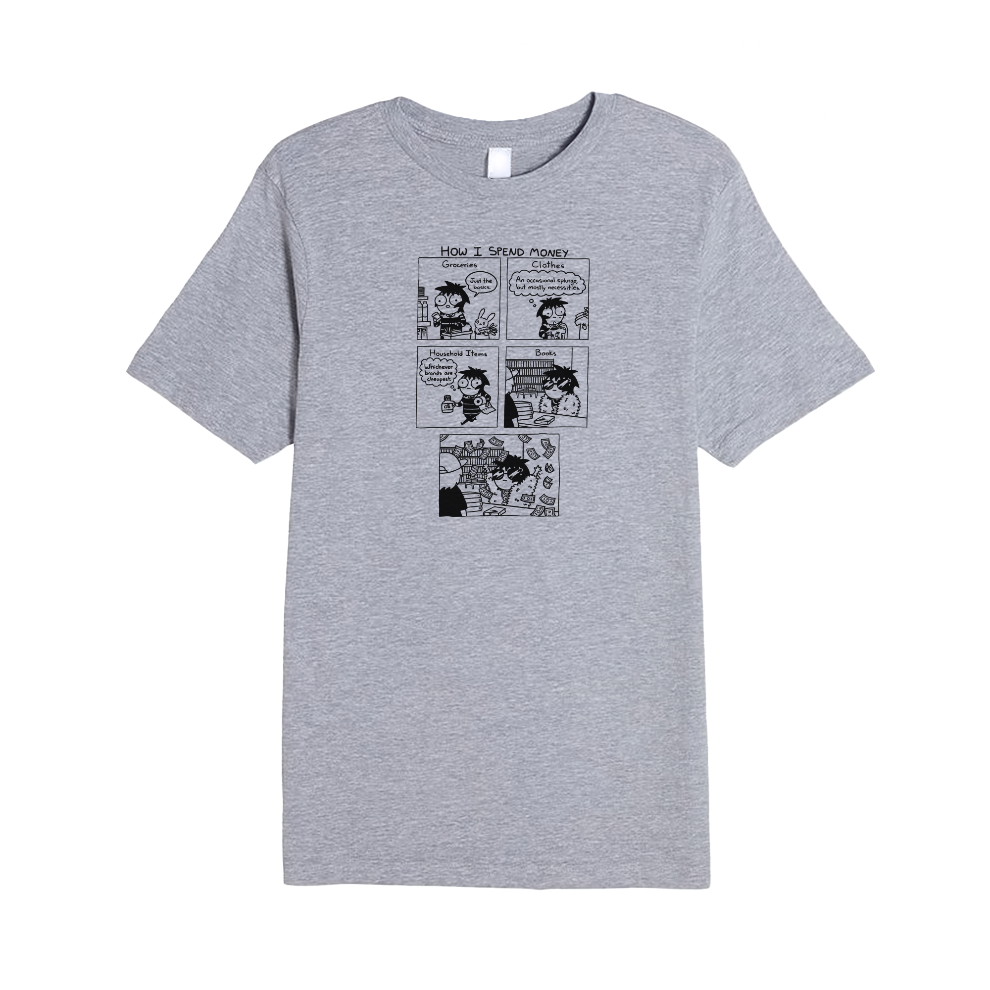 How I Spend Money Comic Tee