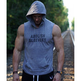 Abolish Sleevery Light Weight Sleeveless Hoodie - Eco Grey