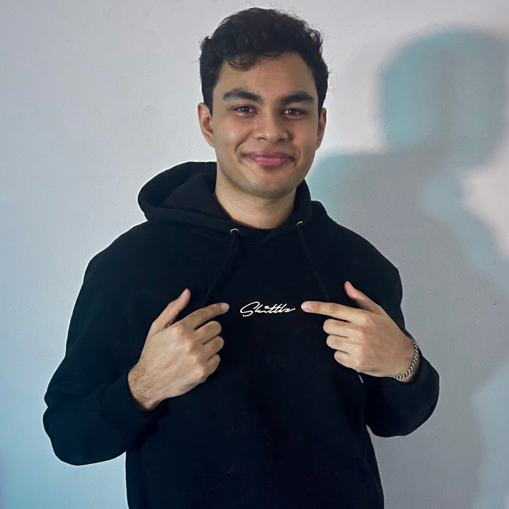 Script Embroidered Hoodie