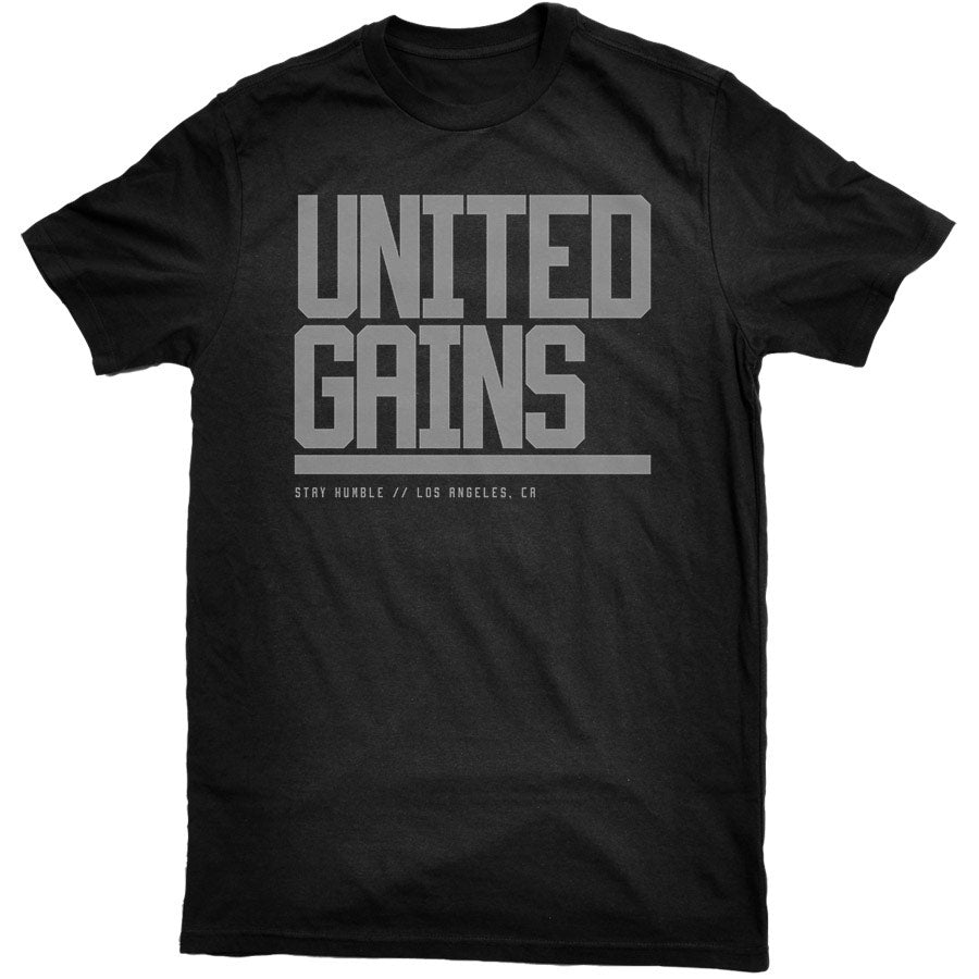 United Gains - Bold Tee Black