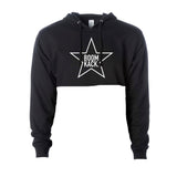 BOOMKACK STAR CROP HOODIE - BLACK
