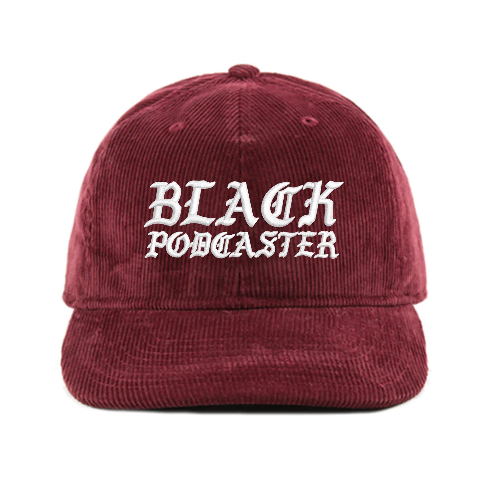 Black Podcaster Corduroy Hat
