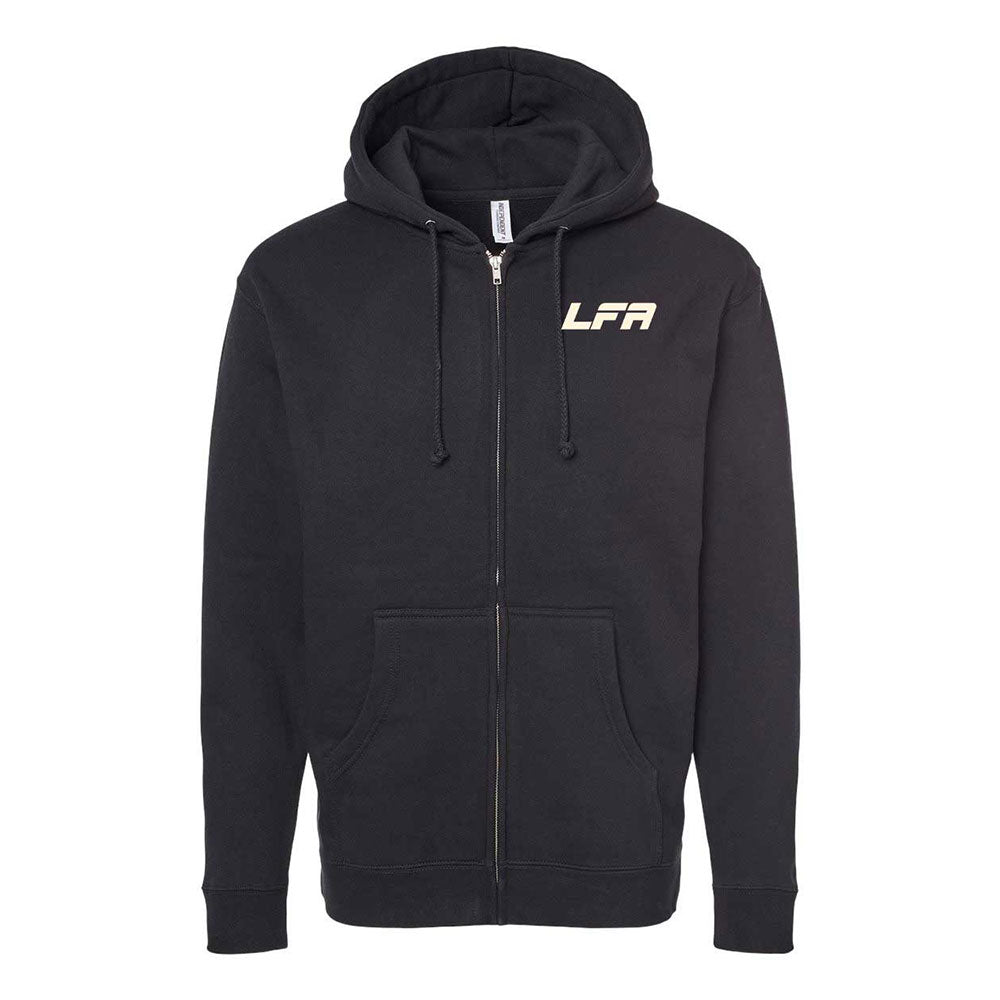 Cream Logo Zip Hoodie