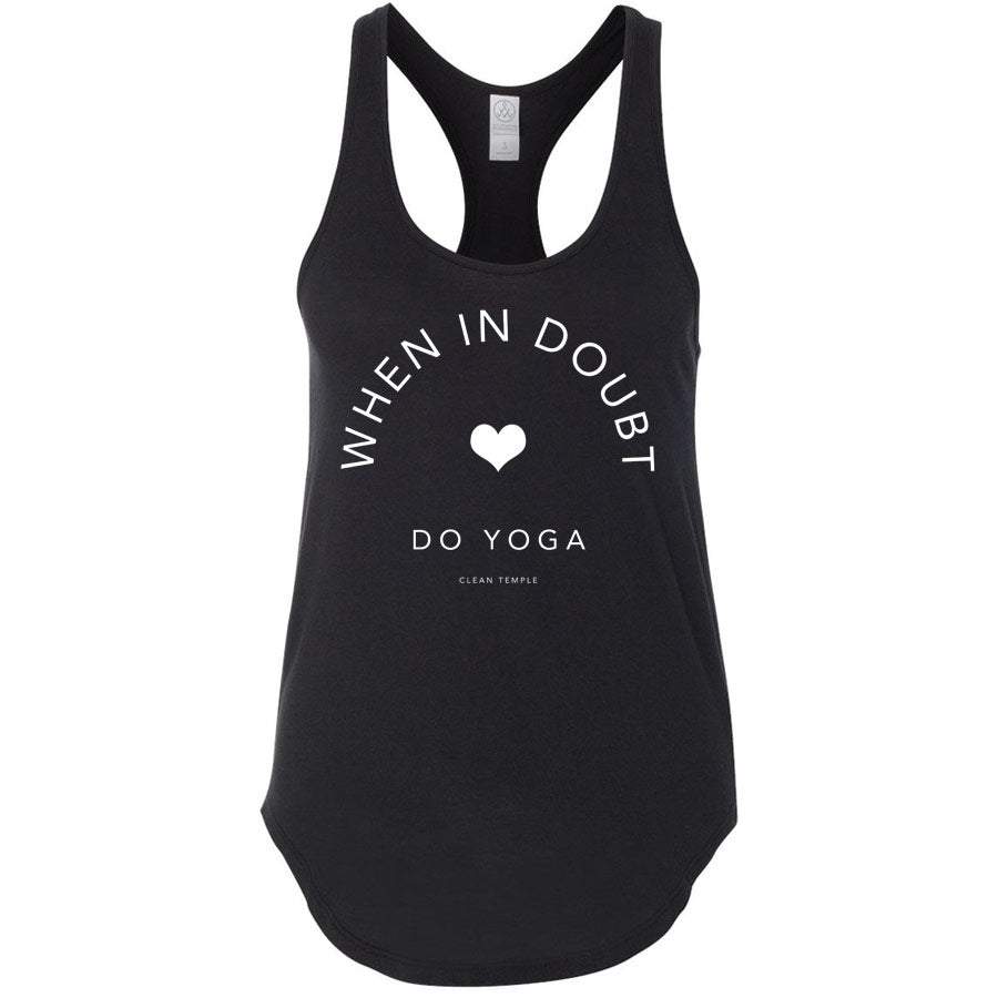 Clean Temple - When In Doubt Do Yoga Premium Racerback Tank
