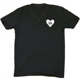 Devon Werkheiser - DW Heart Vneck Tee - Black