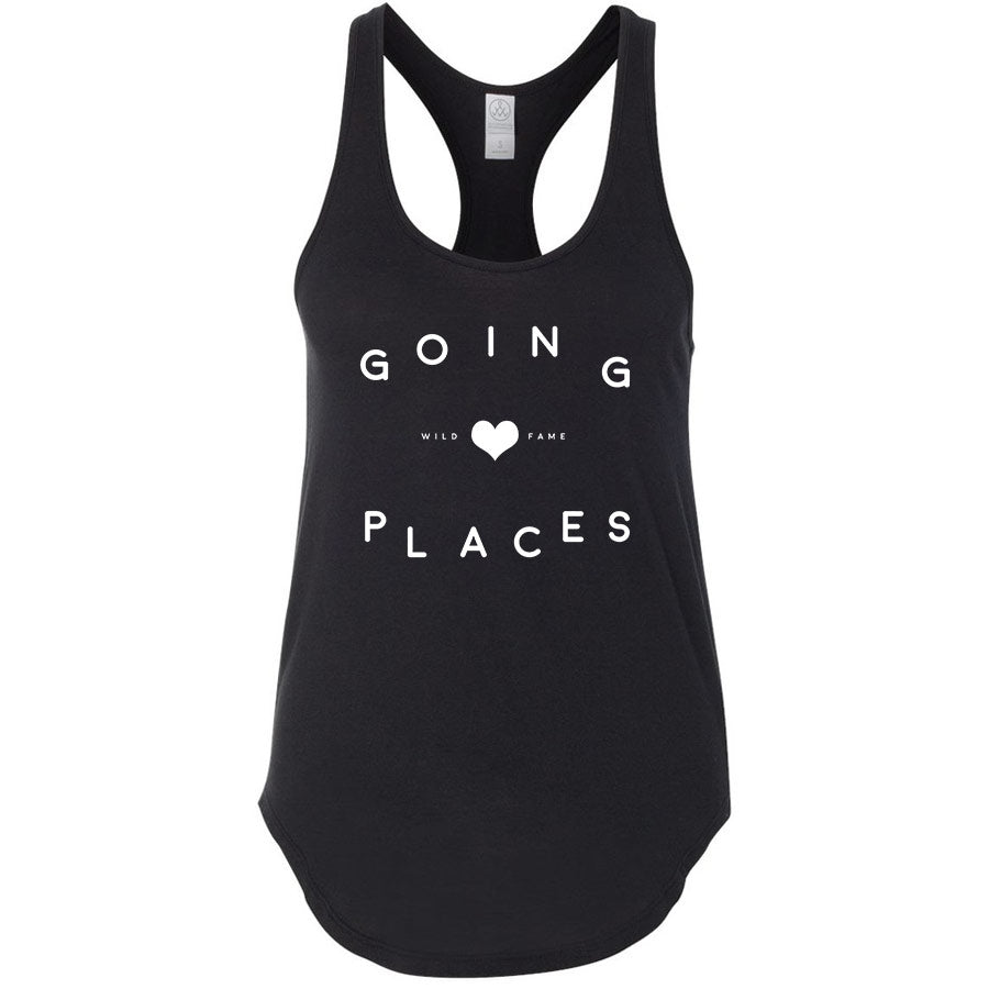 Wild Fame - Going Places Premium Racerback Tank (Ladies) - Black