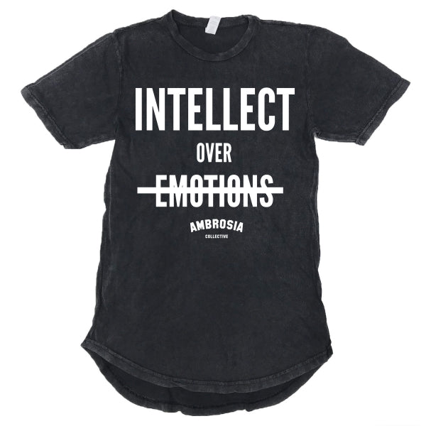 Intellect Over Emotions Vintage Scoop Tee - Black