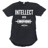 Intellect Over Emotions Vintage Scoop Tee - Black