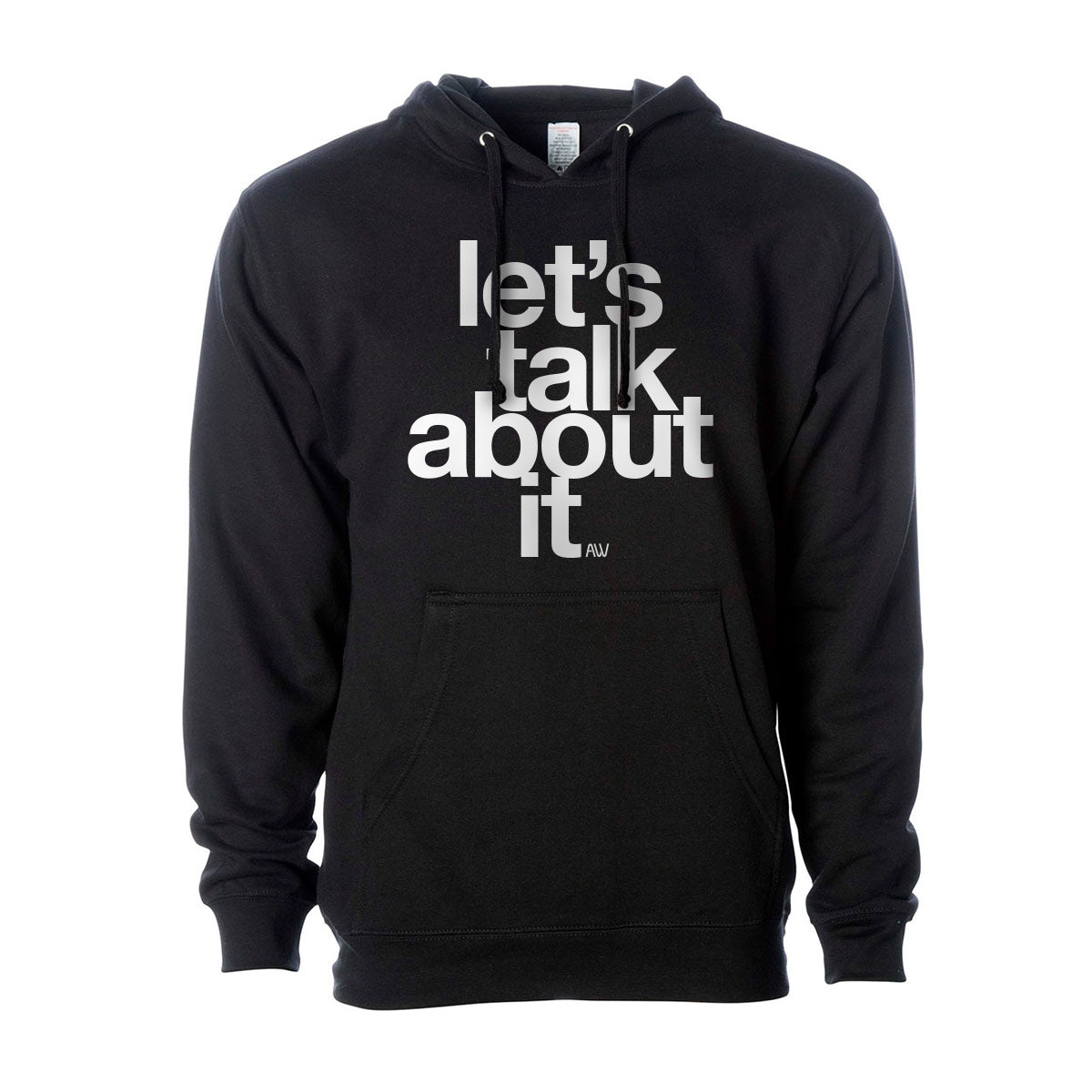 Let's Talk About It Black Hoodie