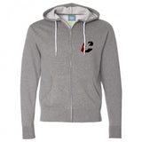 Logo Contrast Zip Hoodie