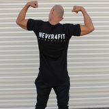 Never4Fit - Logo Scoop Tee - Black