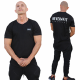 Never4Fit - Logo Scoop Tee - Black