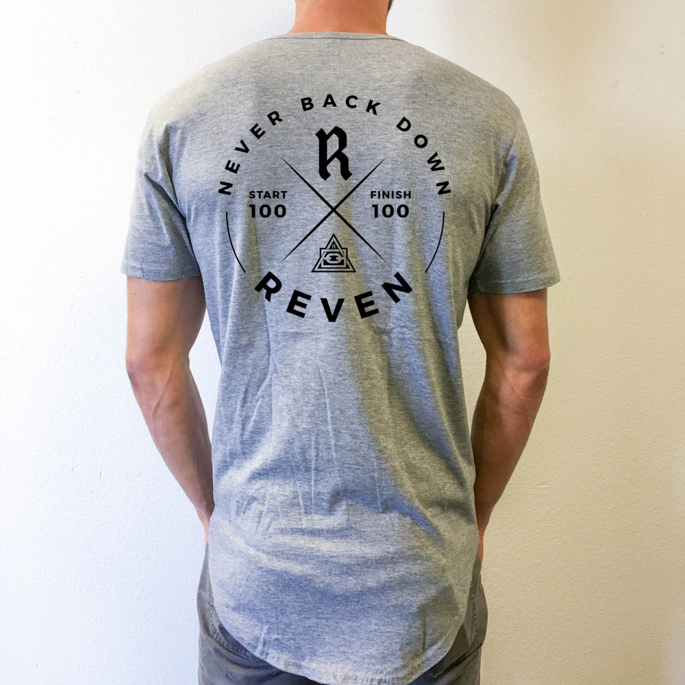 NEVER BACK DOWN SCOOP TEE