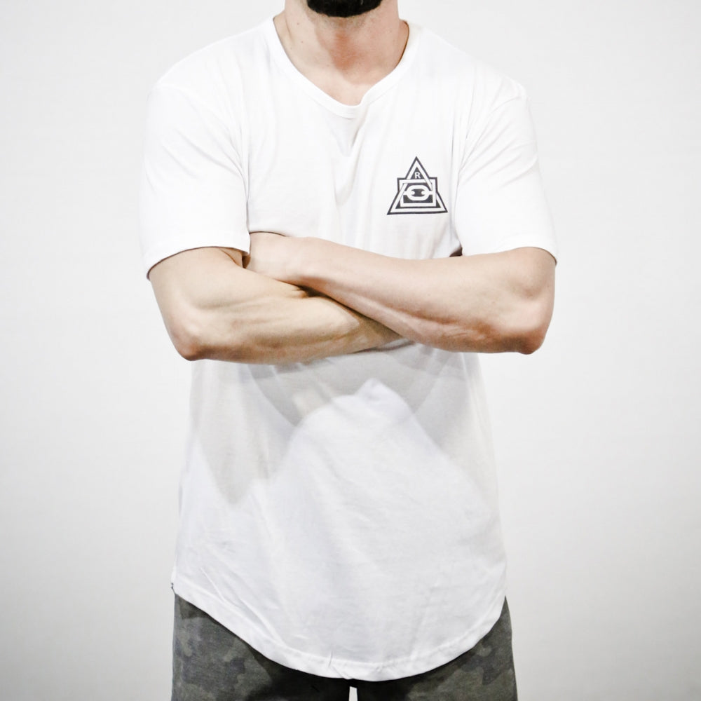 NEVER BACK DOWN SCOOP TEE