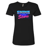 RETRO STARS WOMEN'S TEE - BLACK