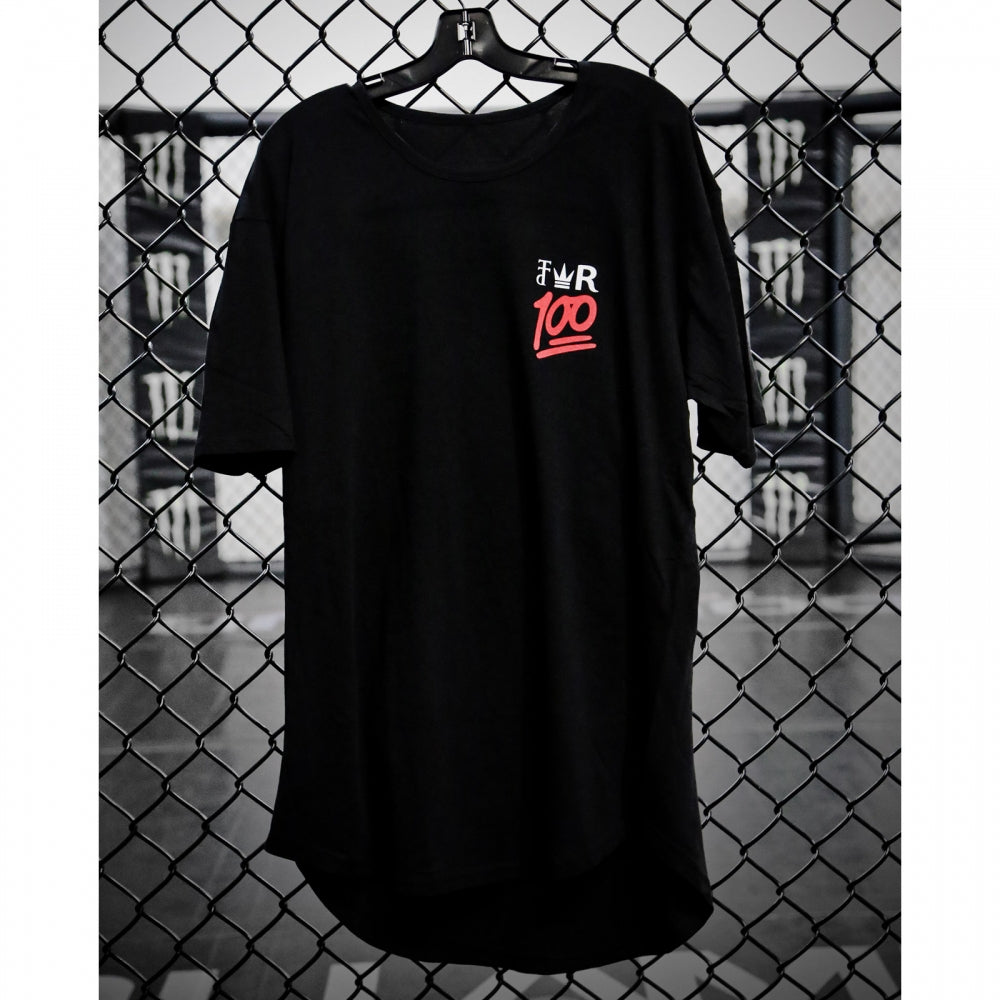 100 SCOOP TEE - BLACK