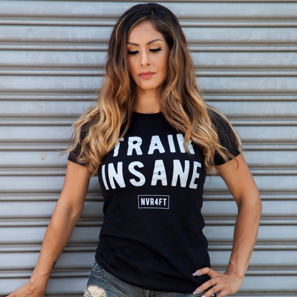 Never4Fit - Train Insane Tee - Black