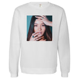 BAD BITCH Crewneck Sweater (White)