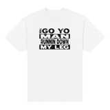 Runnin Down My Leg Heavyweight Tee — White, front