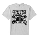 Mat Enforcer Tee — Heather Grey, front