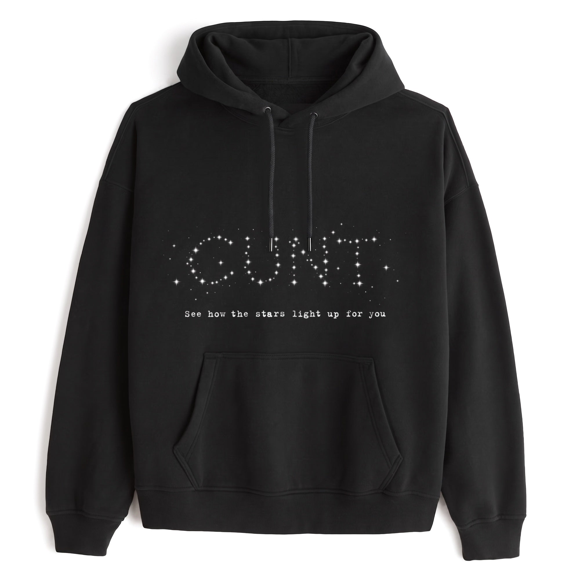 See The Stars Hoodie — Black, front