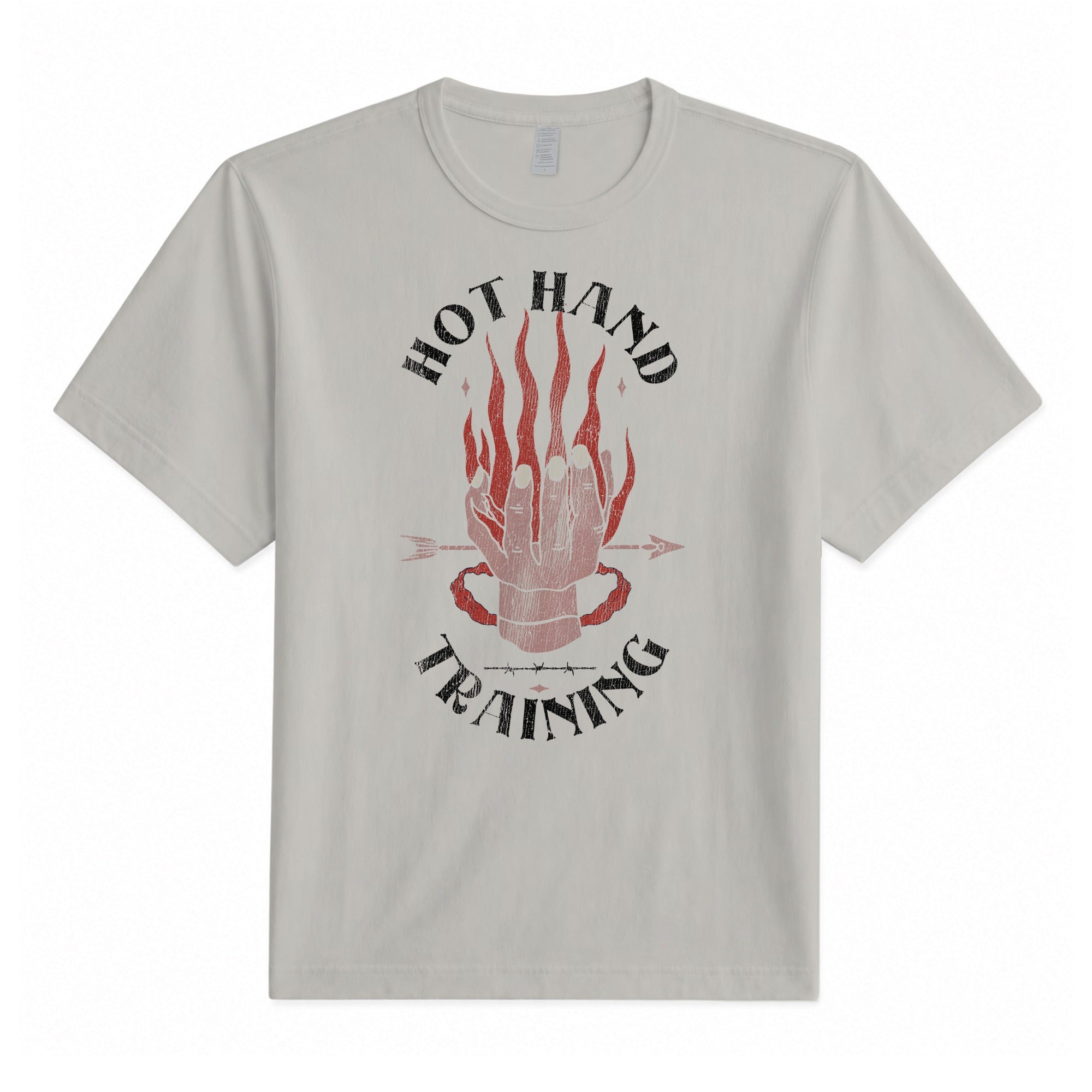 Hot Hand Training Tee — Cement, front