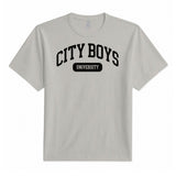 City Boys Tee — Cement, front