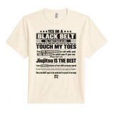 Black Belt Tee — Natural, front