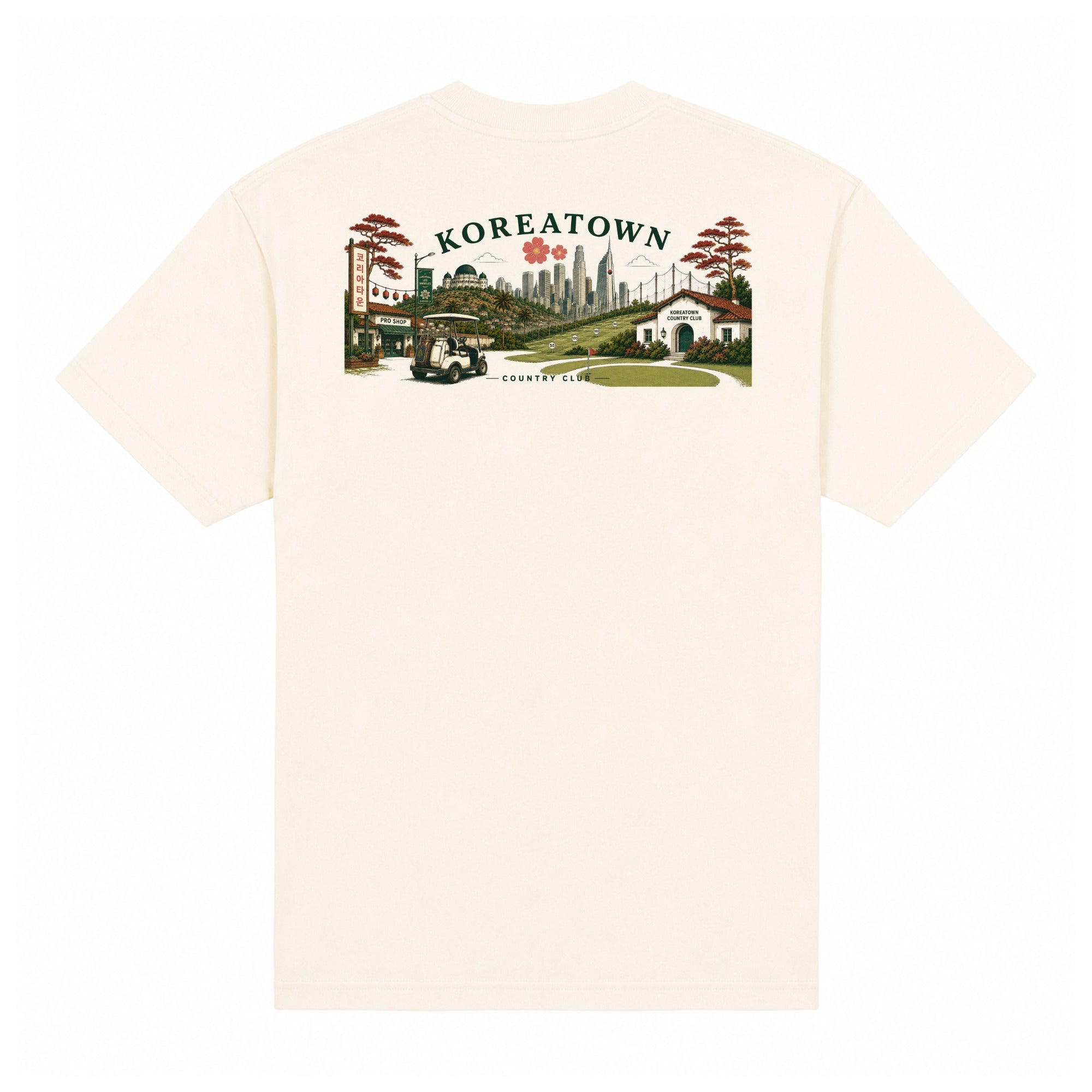 Mugunghwa Heavyweight Tee — Natural, back