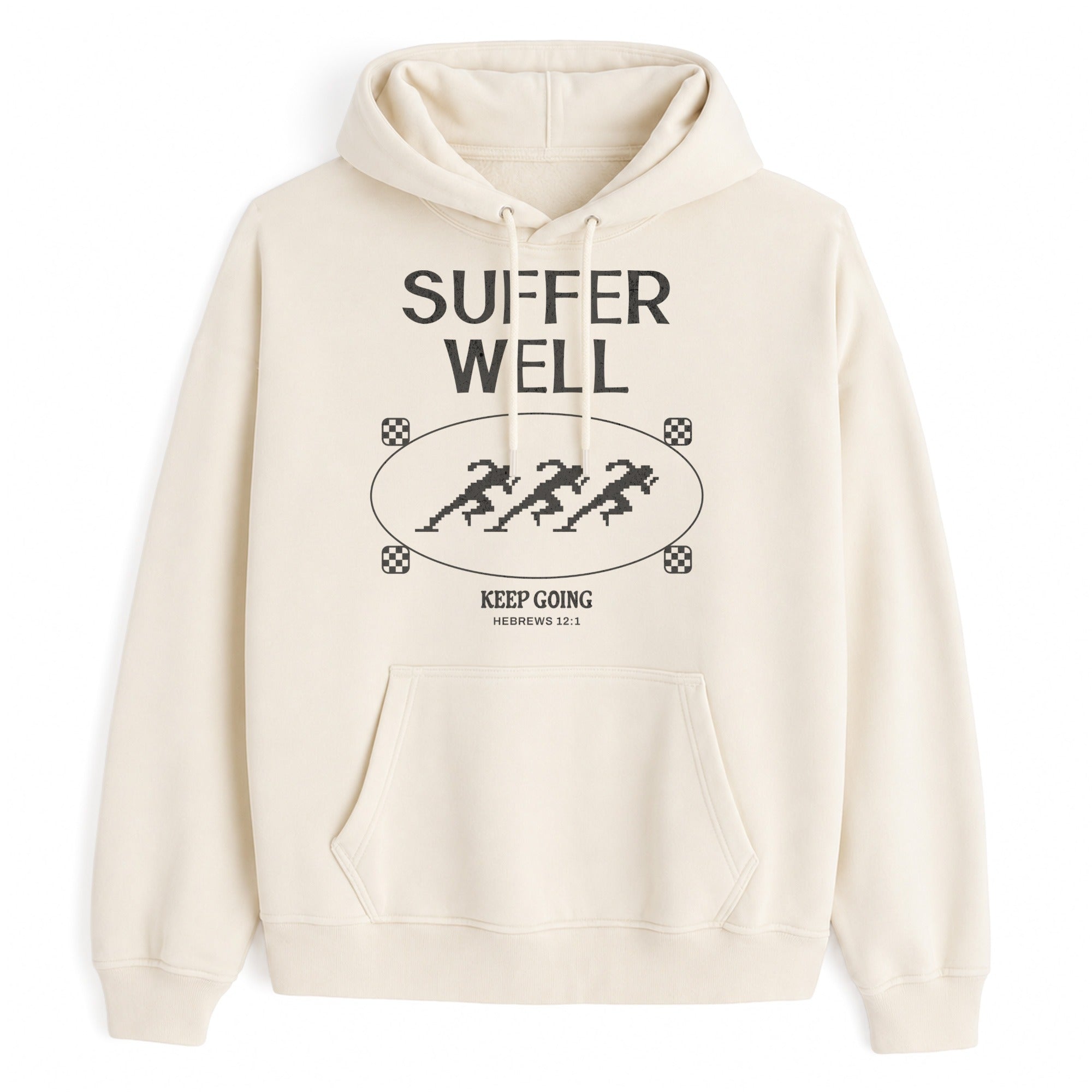 Suffer Well Hoodie — Natural, front