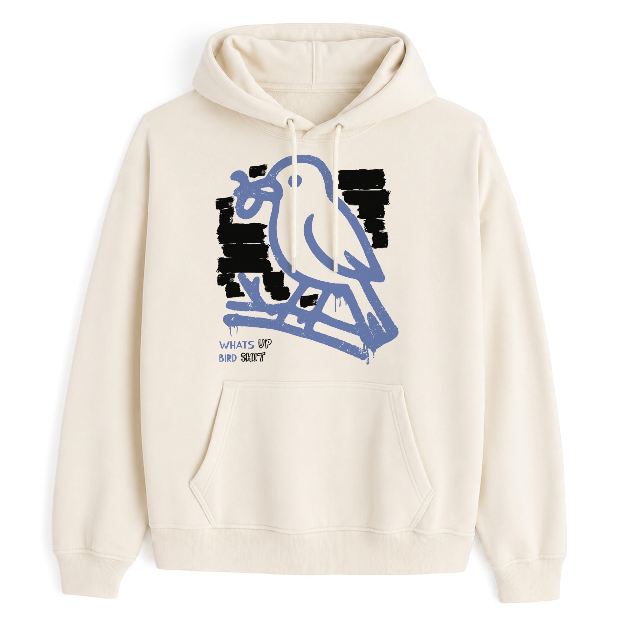 Bird Shirt Hoodie — Natural, front