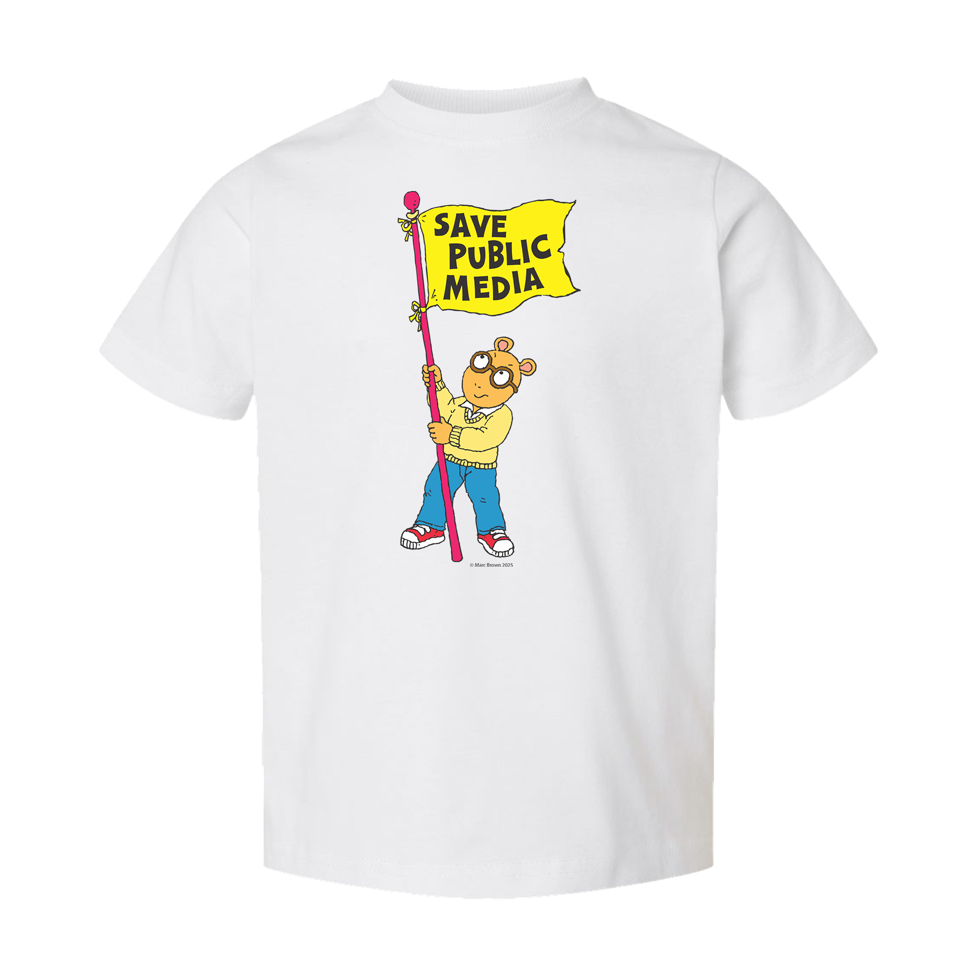 Save Public Media Flag Youth Tee