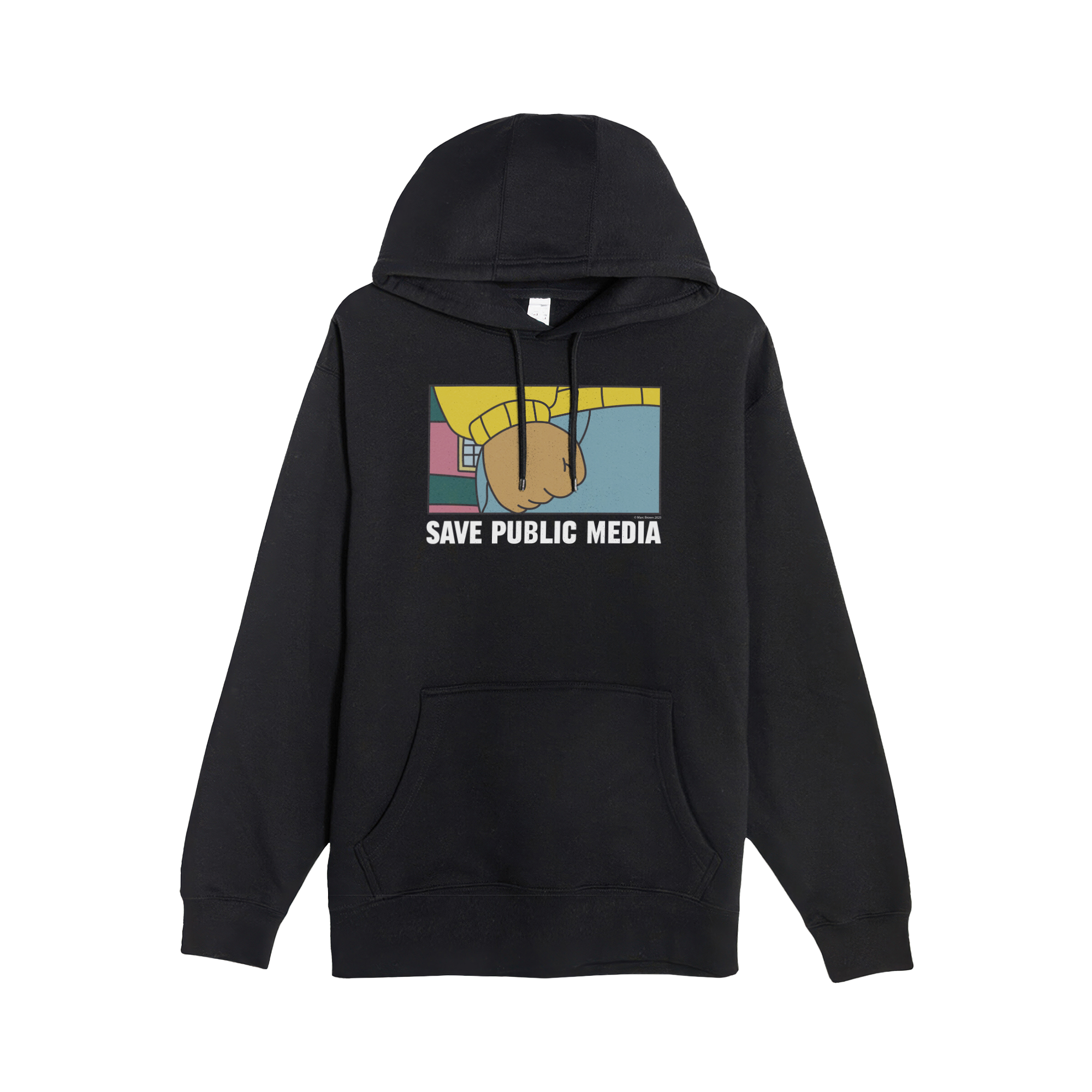 Save Public Media Fist Hoodie