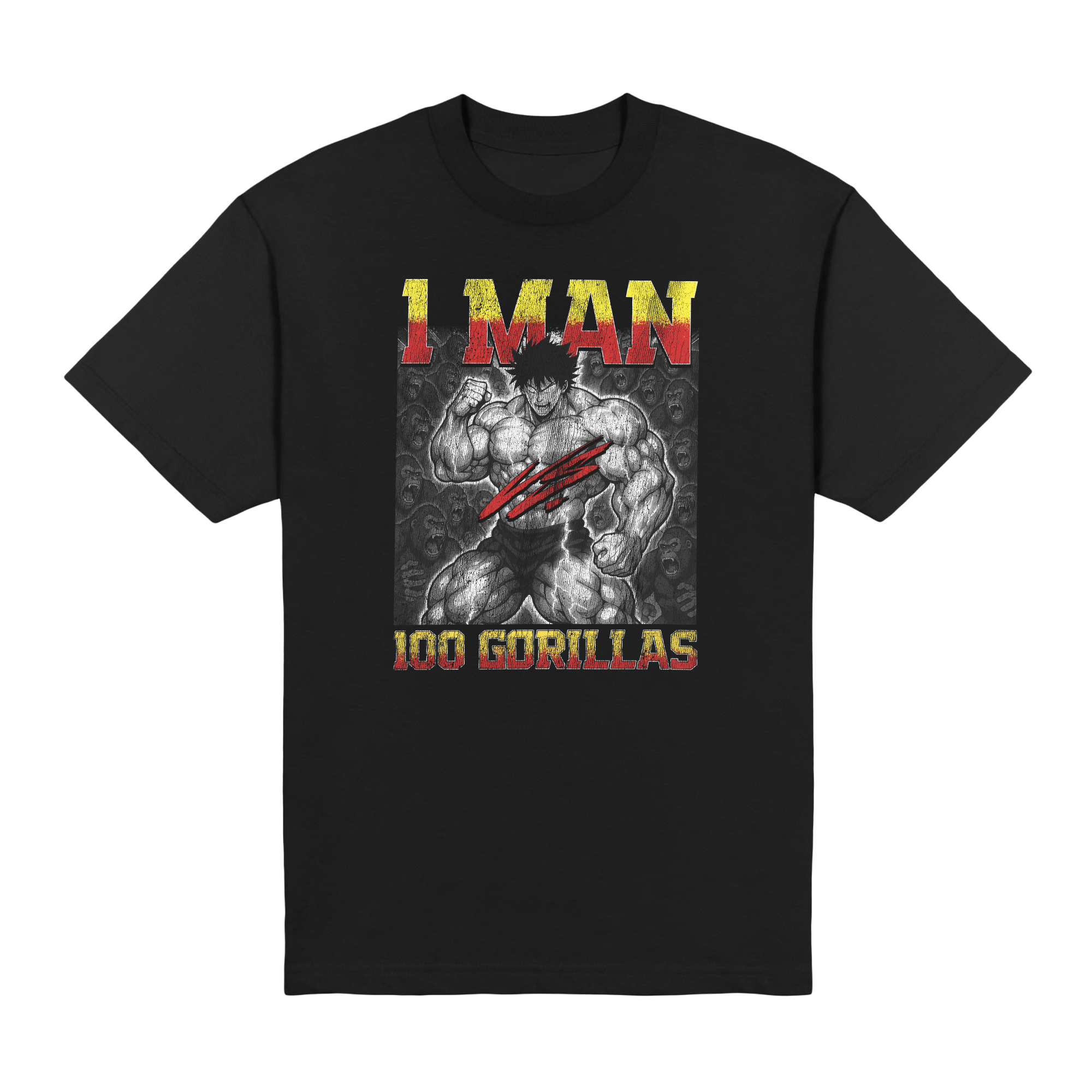 1 Man Vs 100 Gorillas Oversized Tee