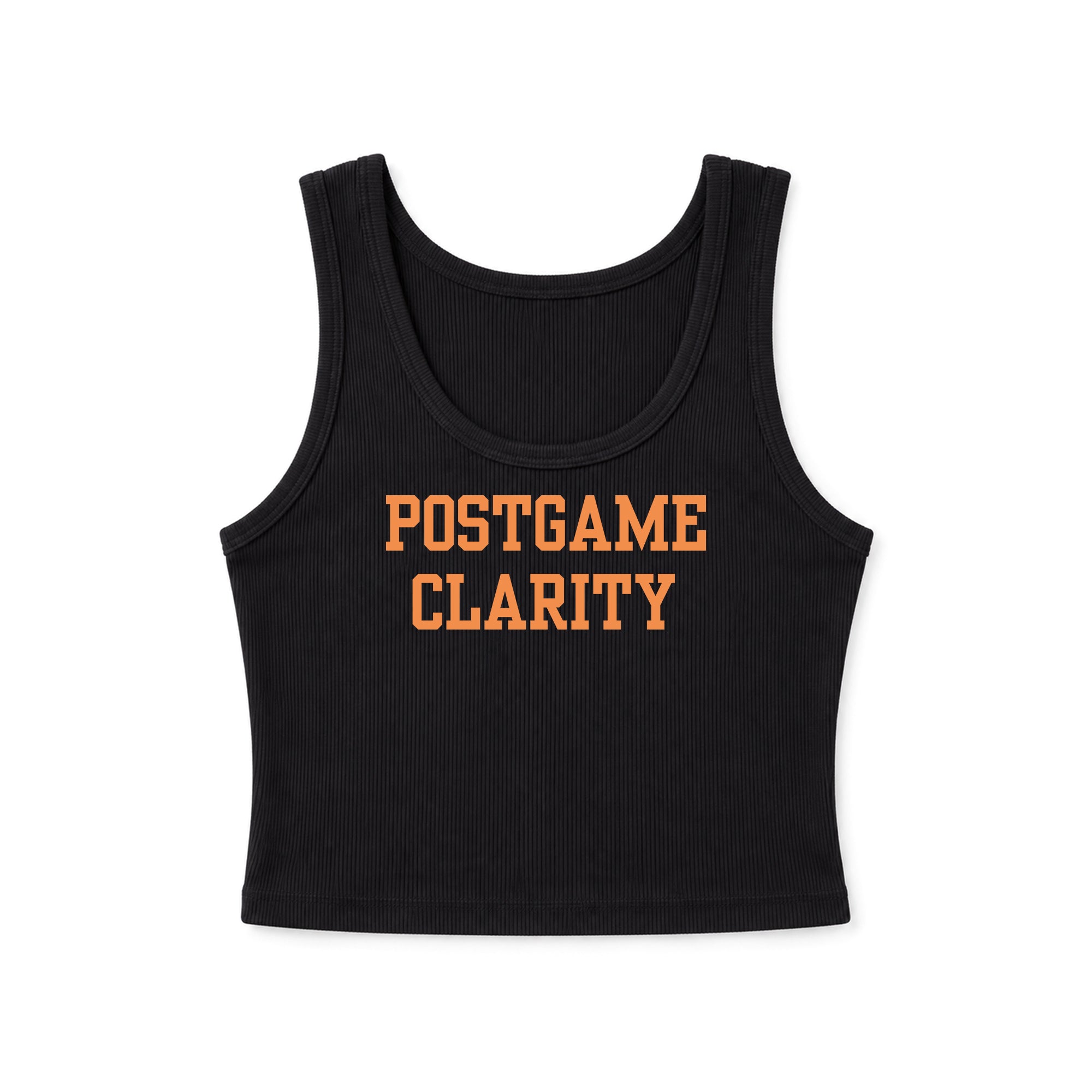 Logo Ribbed Crop Tank