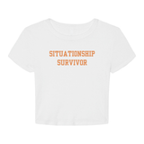 Situationship Survivor Micro Rib Baby Tee
