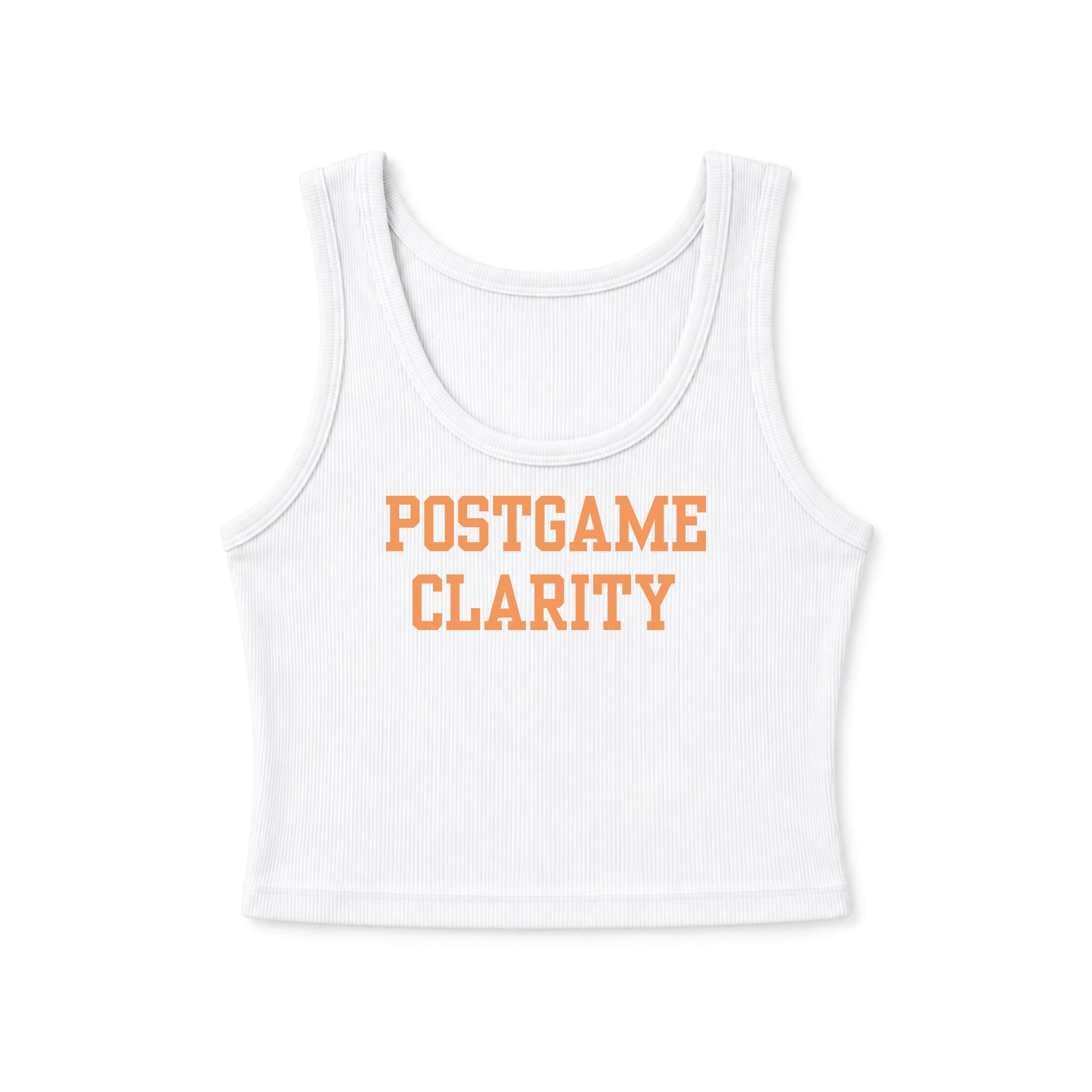 Logo Ribbed Crop Tank