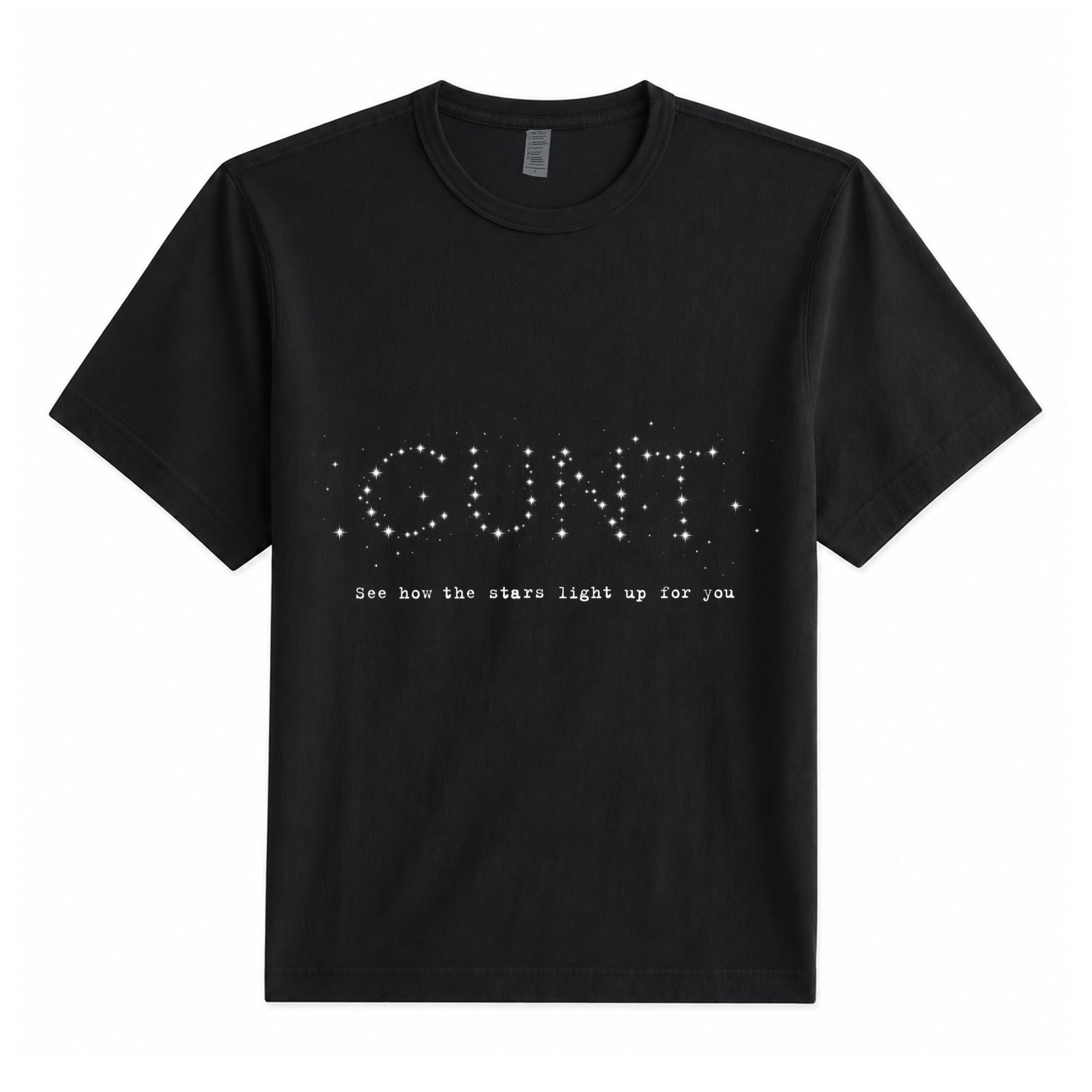 See The Stars Tee — Black, front