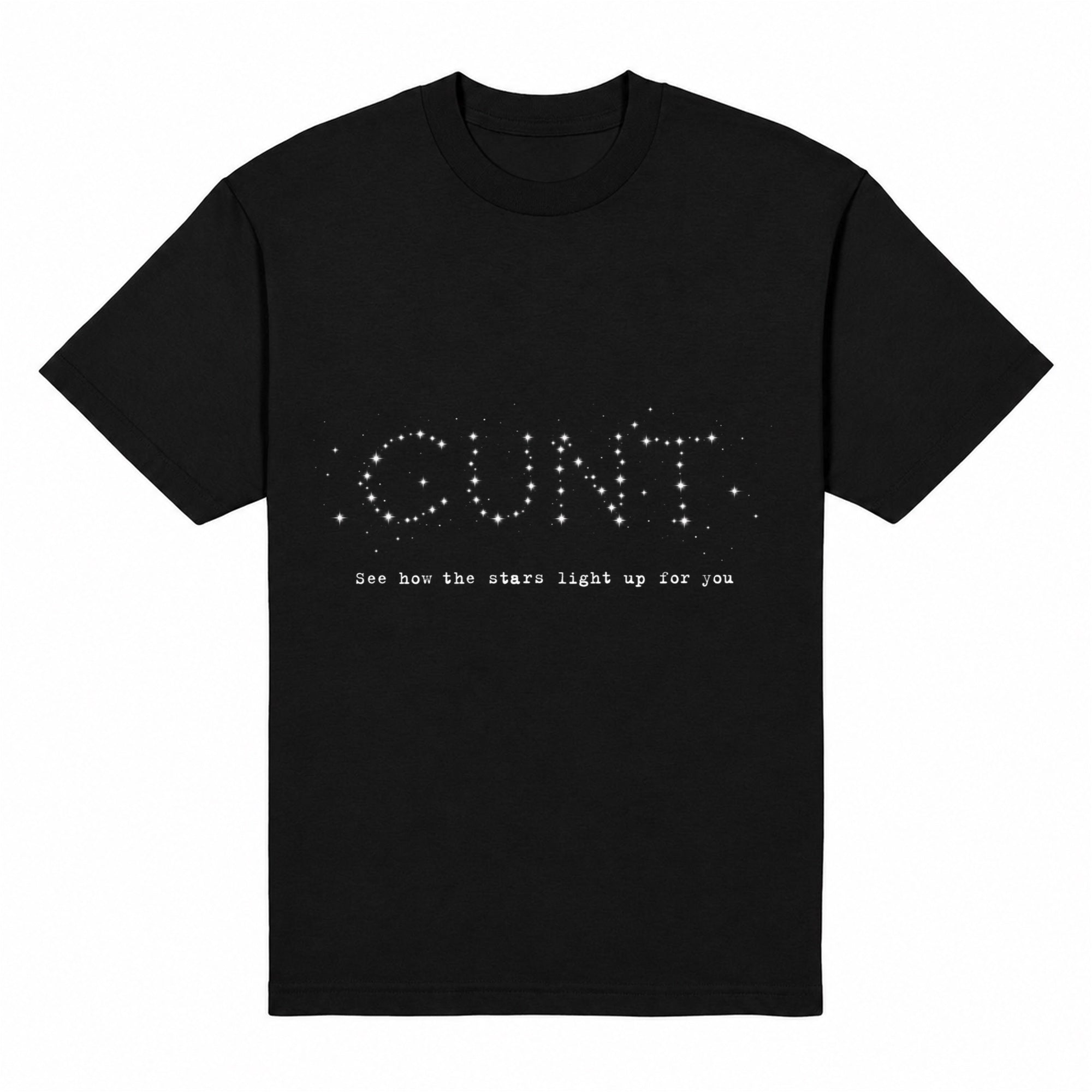 See The Stars Heavyweight Tee — Black, front