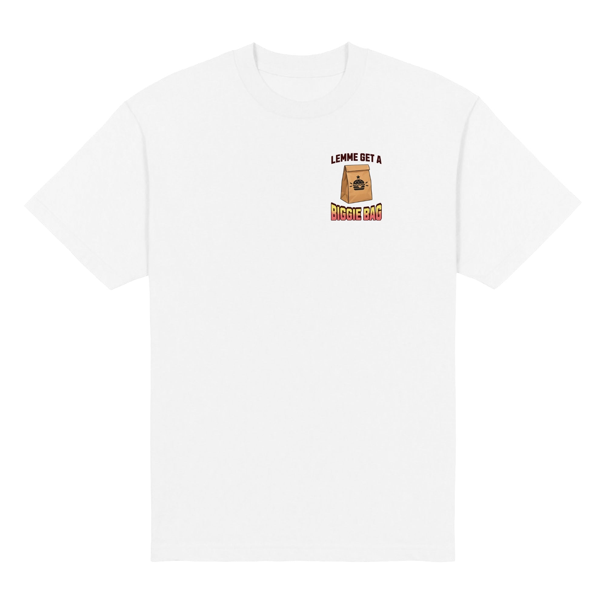 Biggie Bag Heavyweight Tee — White, front