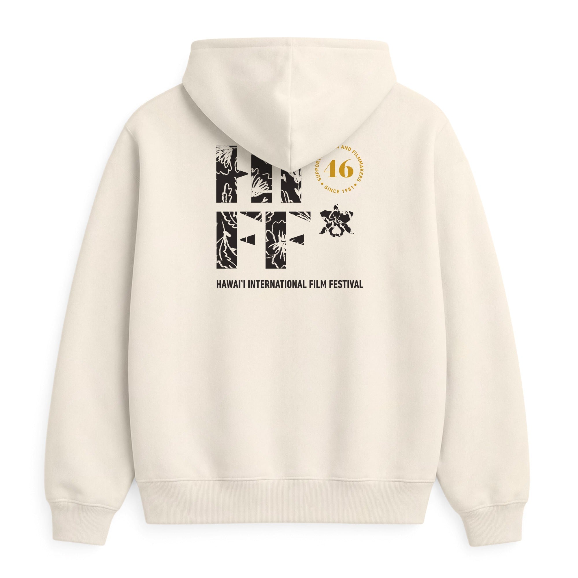 Logo Hoodie — Natural, back