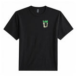 Bucket Drinkers Tee — Black, front