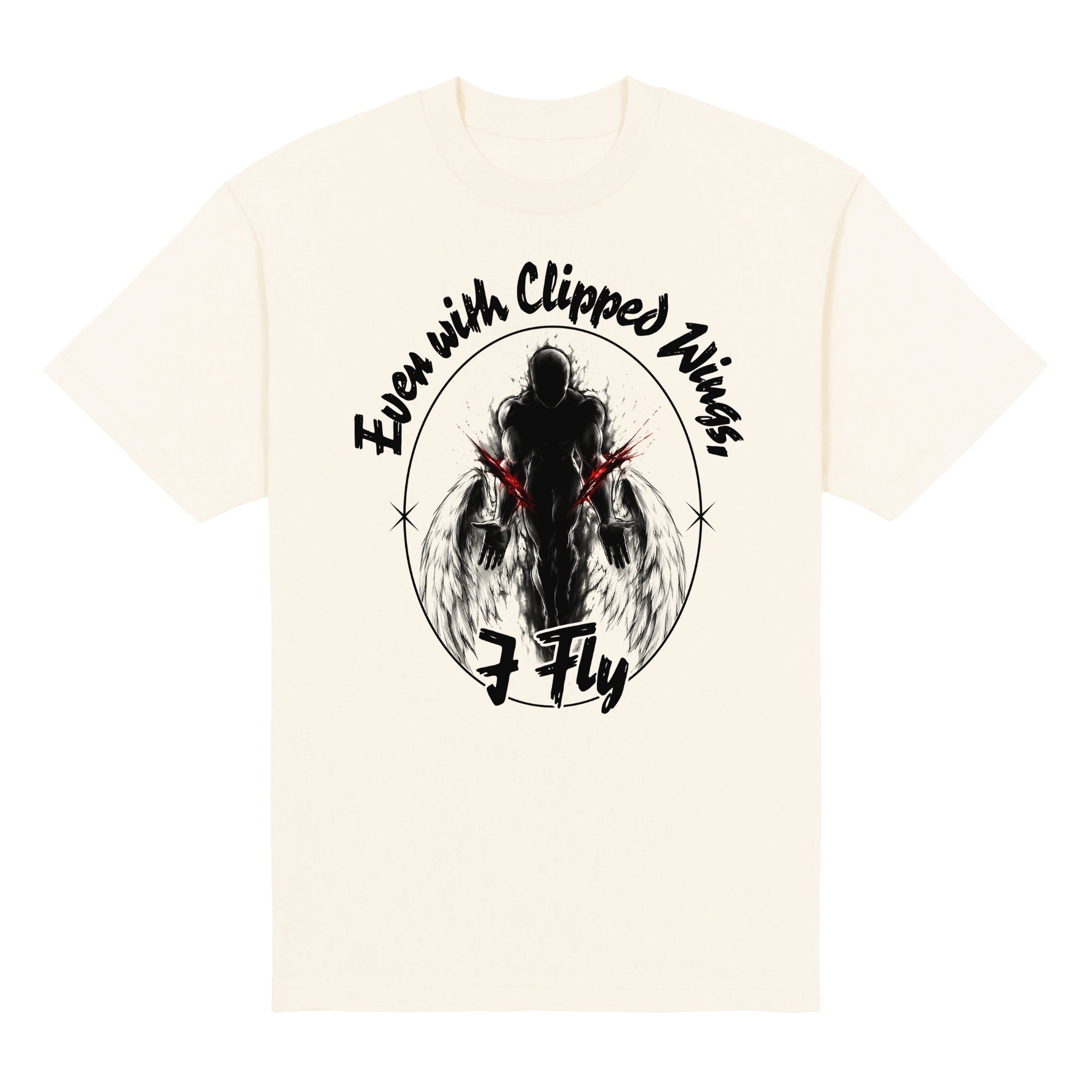 I Fly Heavyweight Tee — Natural, front