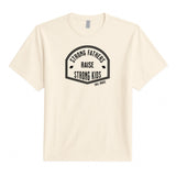 Strong Fathers Tee — Natural, front