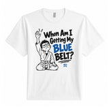 Blue Belt Tee — White, front
