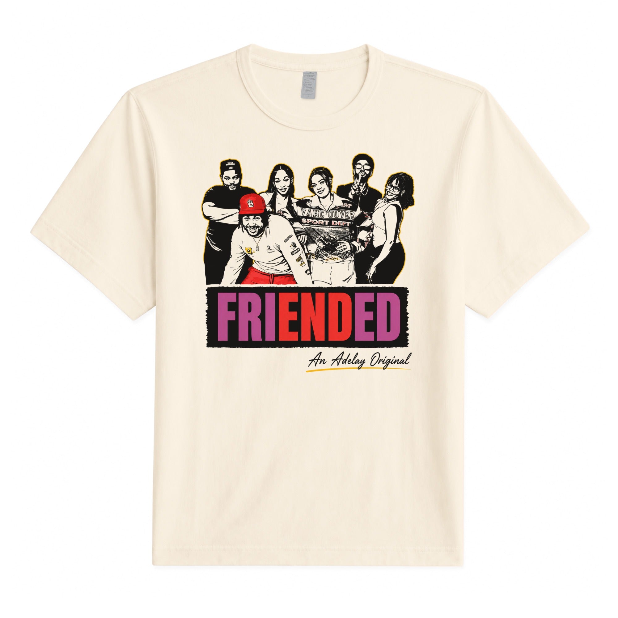Friended Tee — Natural, front