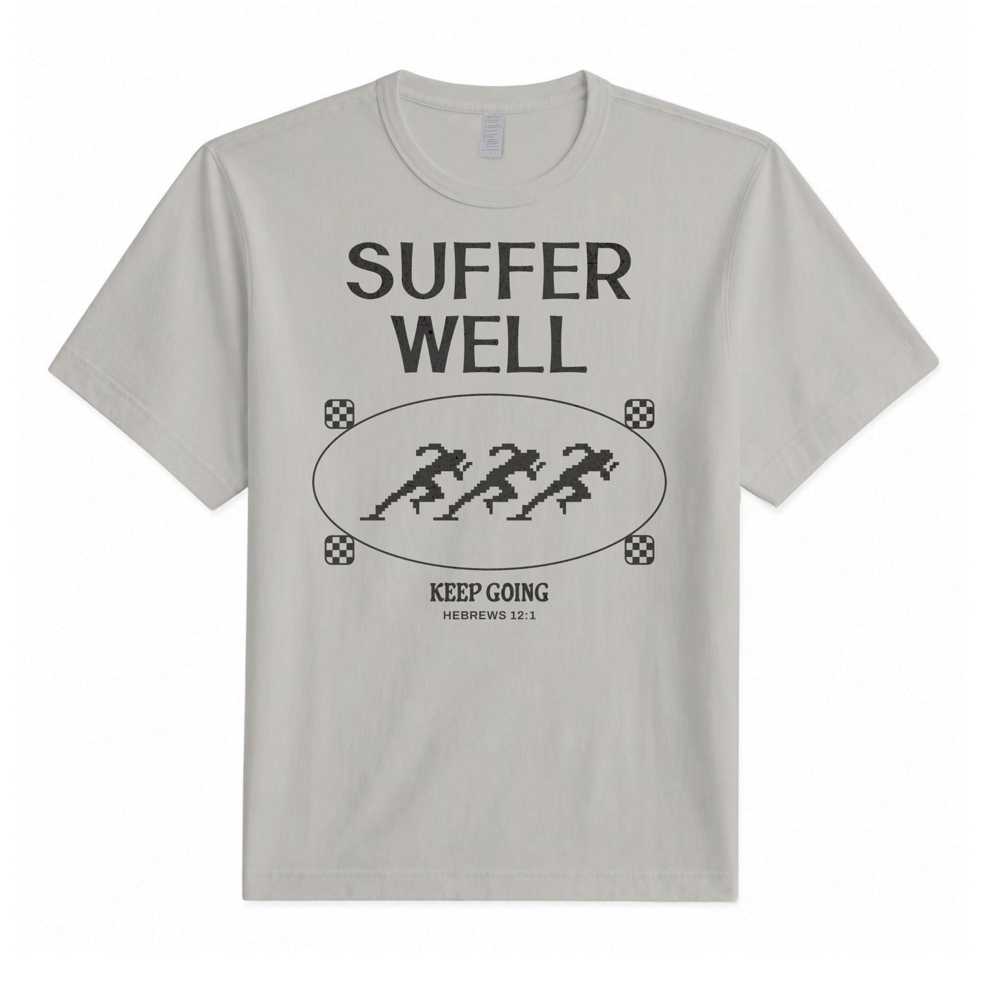 Suffer Well Tee — Cement, front