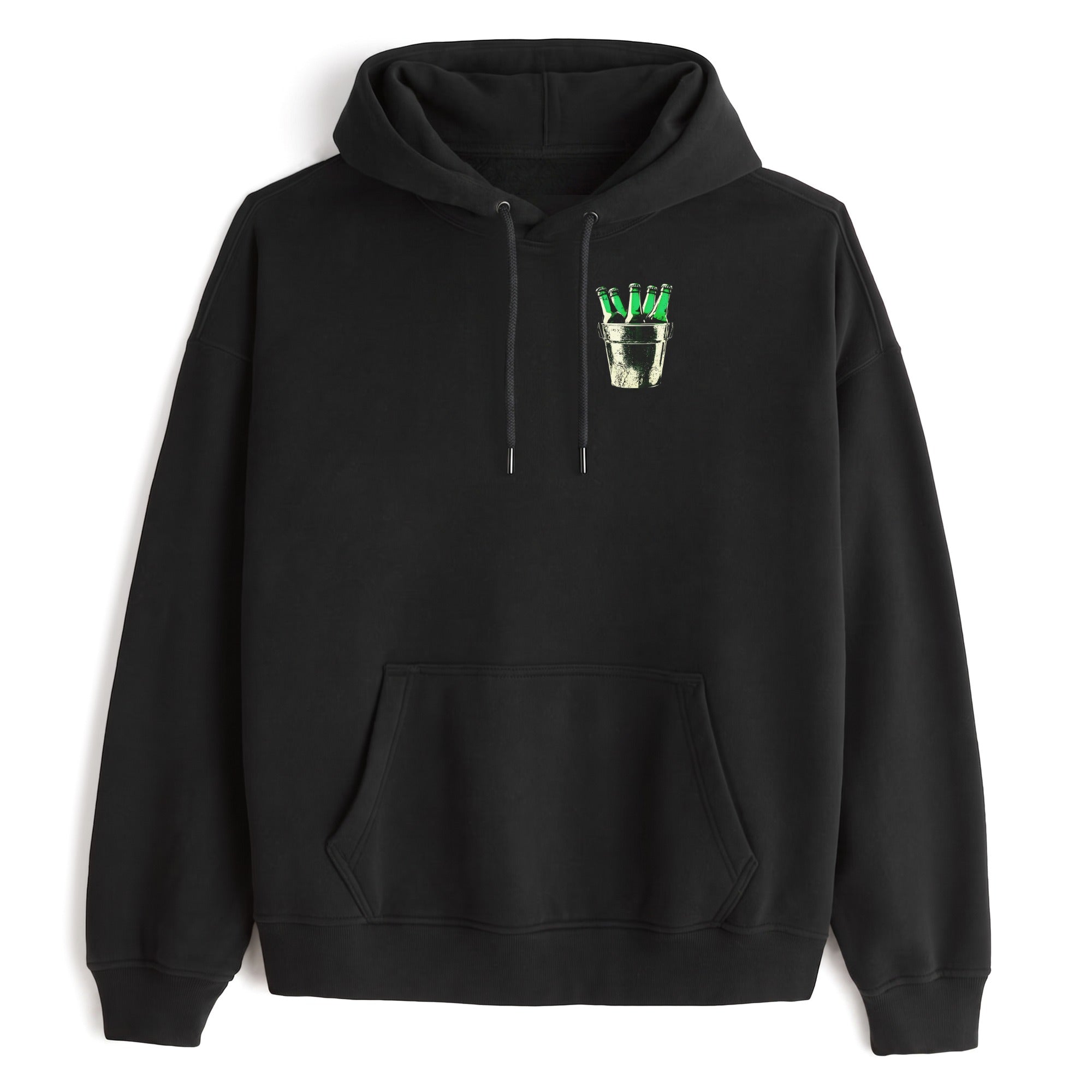 Bucket Drinkers Hoodie — Black, front