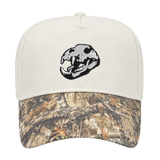 Grizzly Skull Two-Tone Camo Snapback Hat