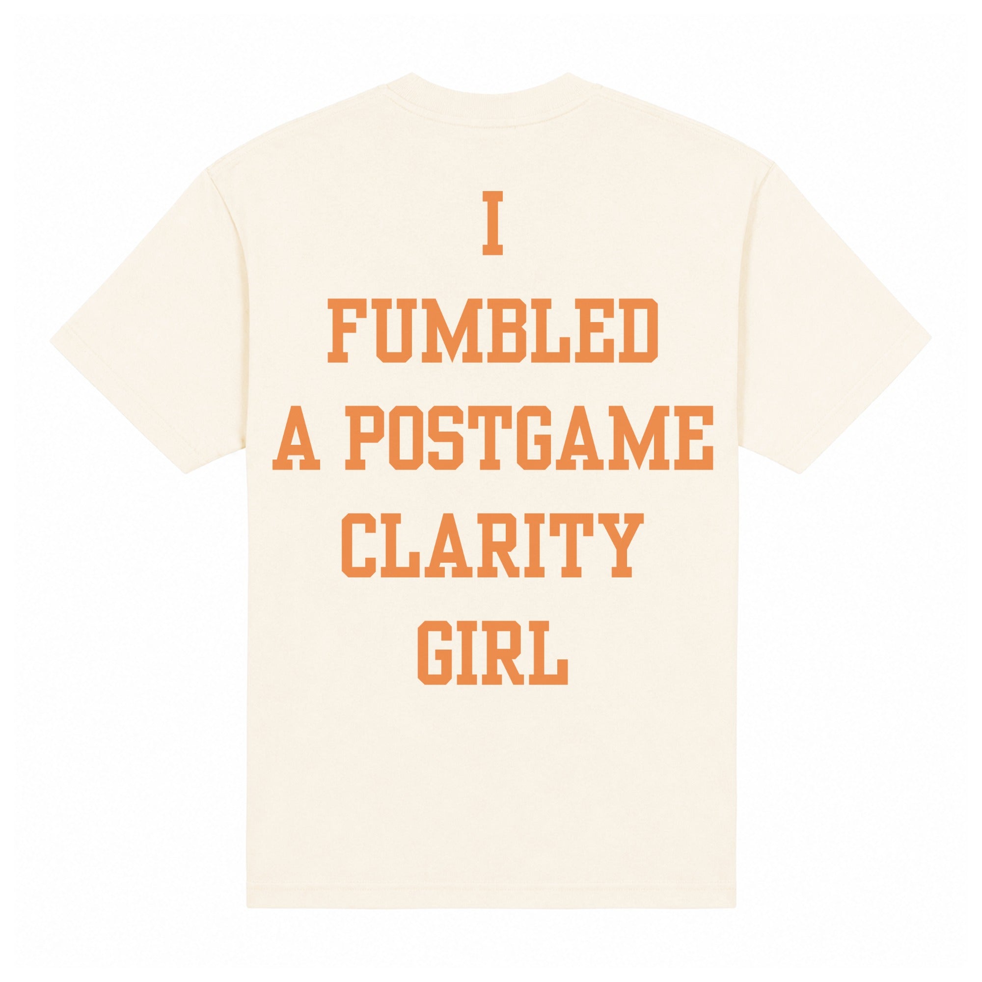 I Fumbled Heavyweight Tee — Natural, back